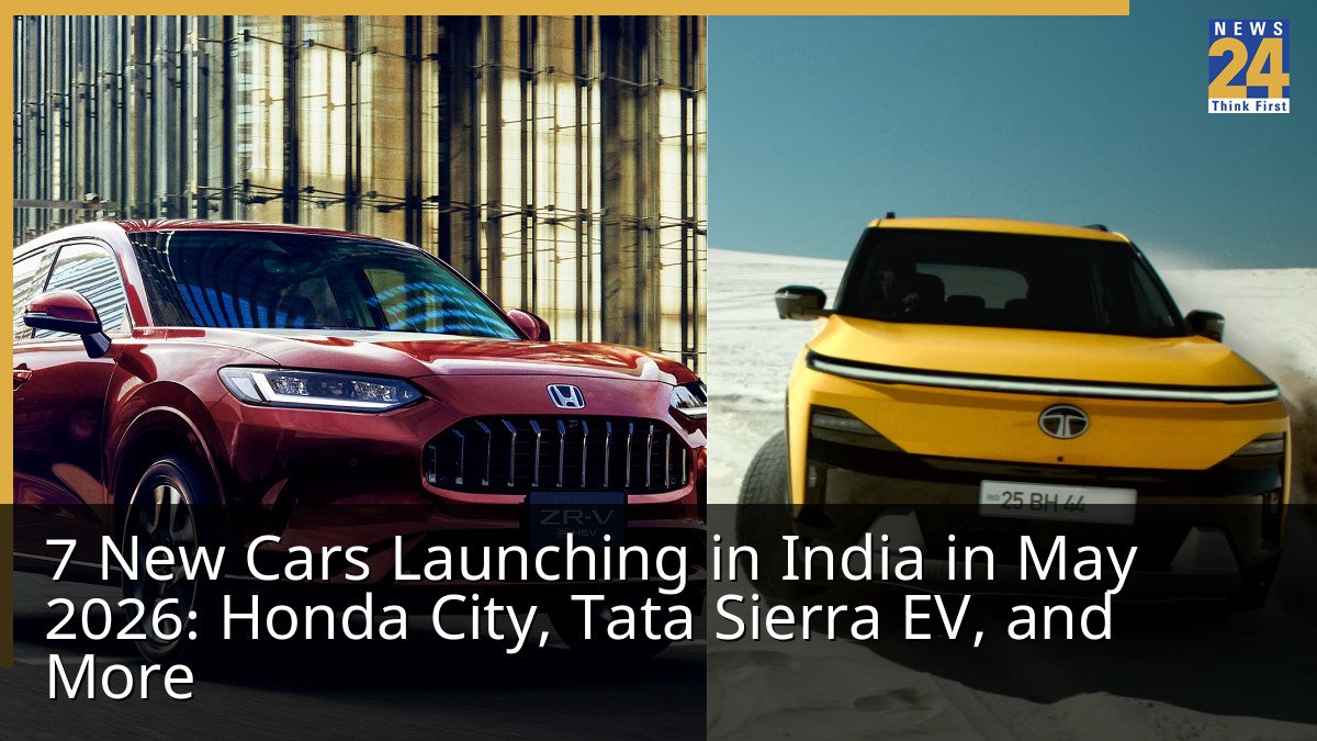 7 New Cars Launching in India in May 2026: Honda City, Tata Sierra EV, and More